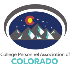 College Persoonel Association of Colorado logo featuring a mountain range and C flag symbol
