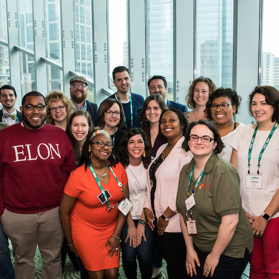 group of ACPA Chapter Presidents smiling for a photo as a group