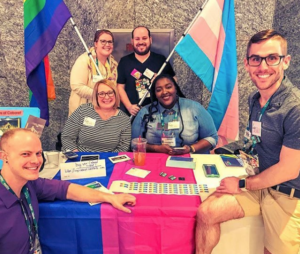 group of CSGI members sitting at a table