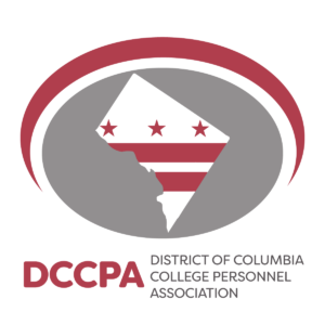 DCCPA logo featuring the DC flag inside of the District outline