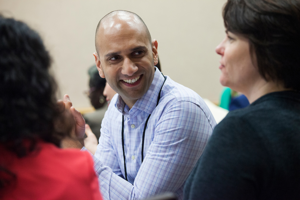 individuals interacting at ACPA20 in the Marketplace