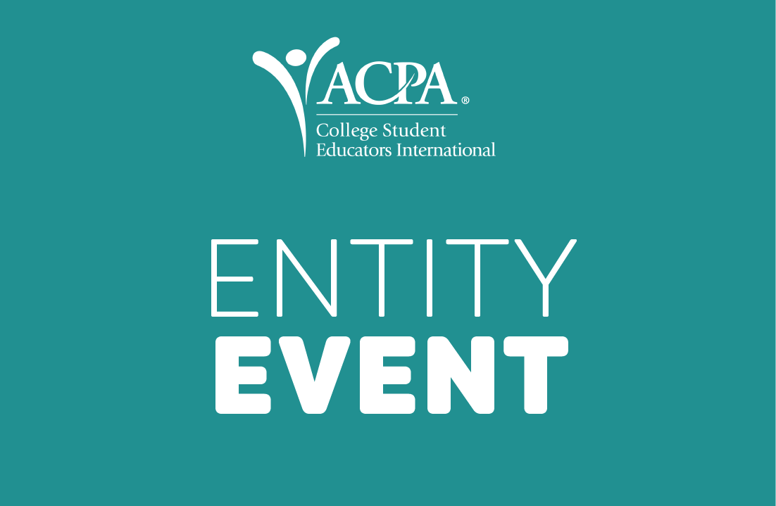 ACPA logo and text that reads "entity event"