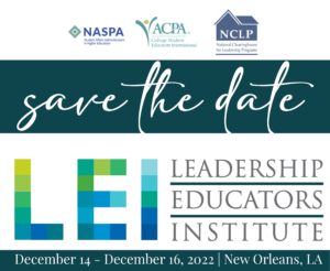 save the date LEI December 14-16 2022 in New Orleans