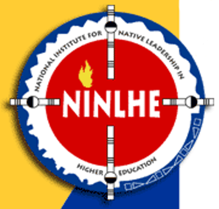 NINLHE logo featuring yellow, blue, red and white.