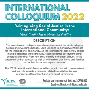 2022 International Colloquium description