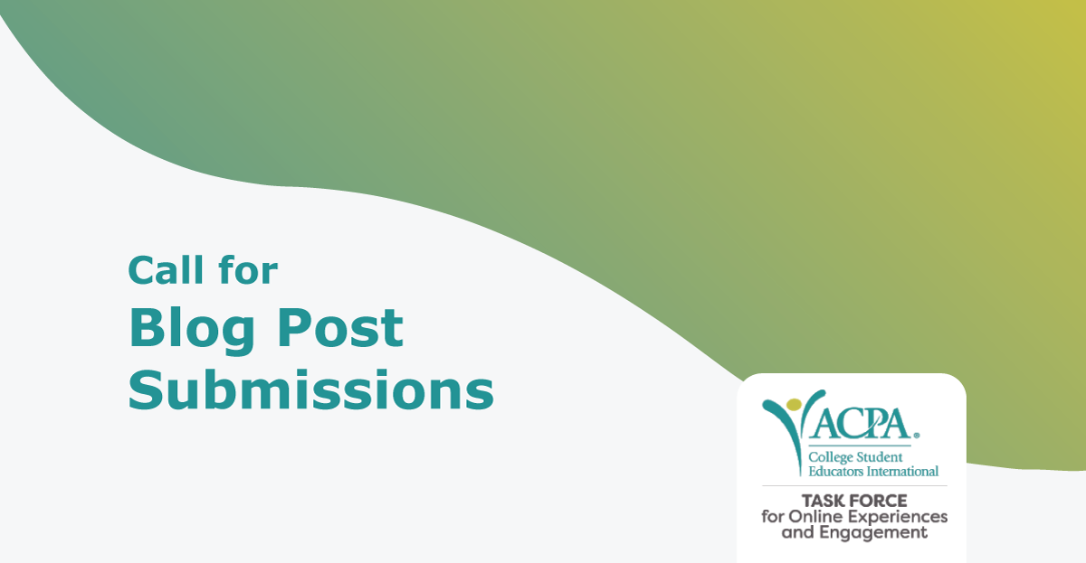 ACPA OEE Call for Blog Post Submissions