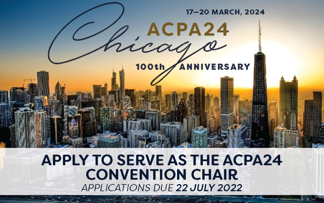 Call for ACPA24 Chicago Convention Chair