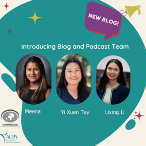 Meena, Yi Xuen, and Lixing's Headshot for Blog & Podcast team