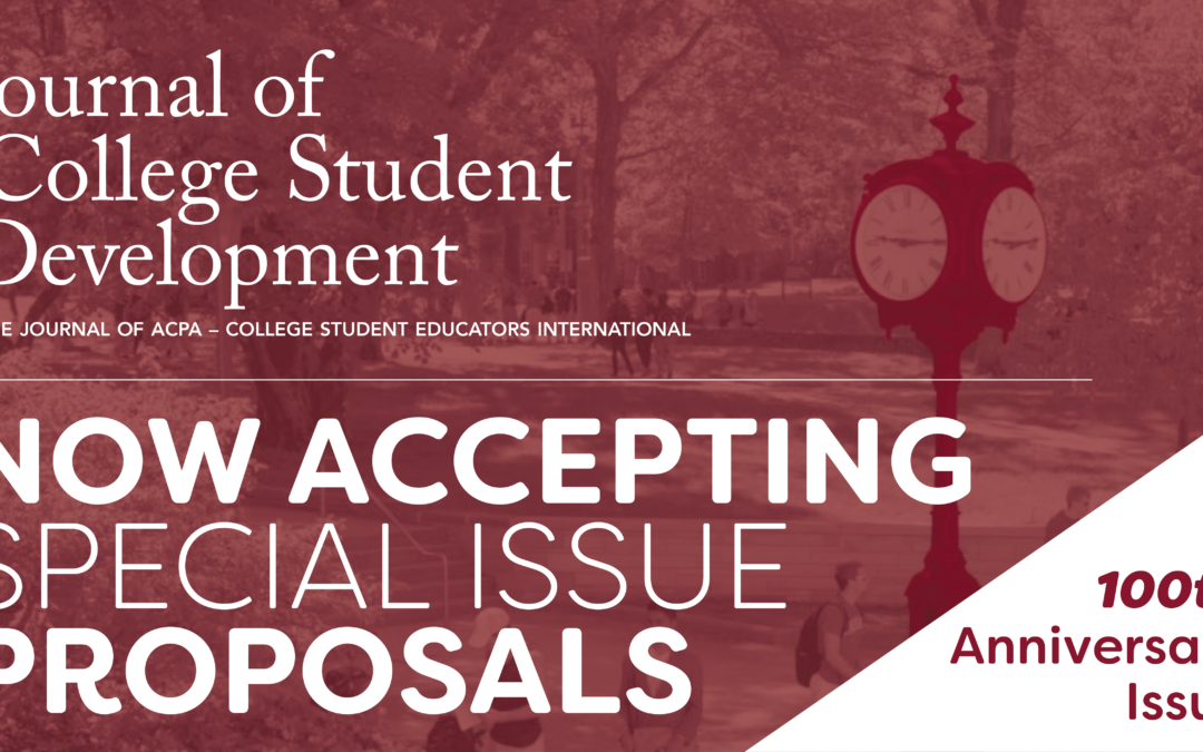 Seeking Proposals: JCSD Special Issue: ACPA 100th Anniversary