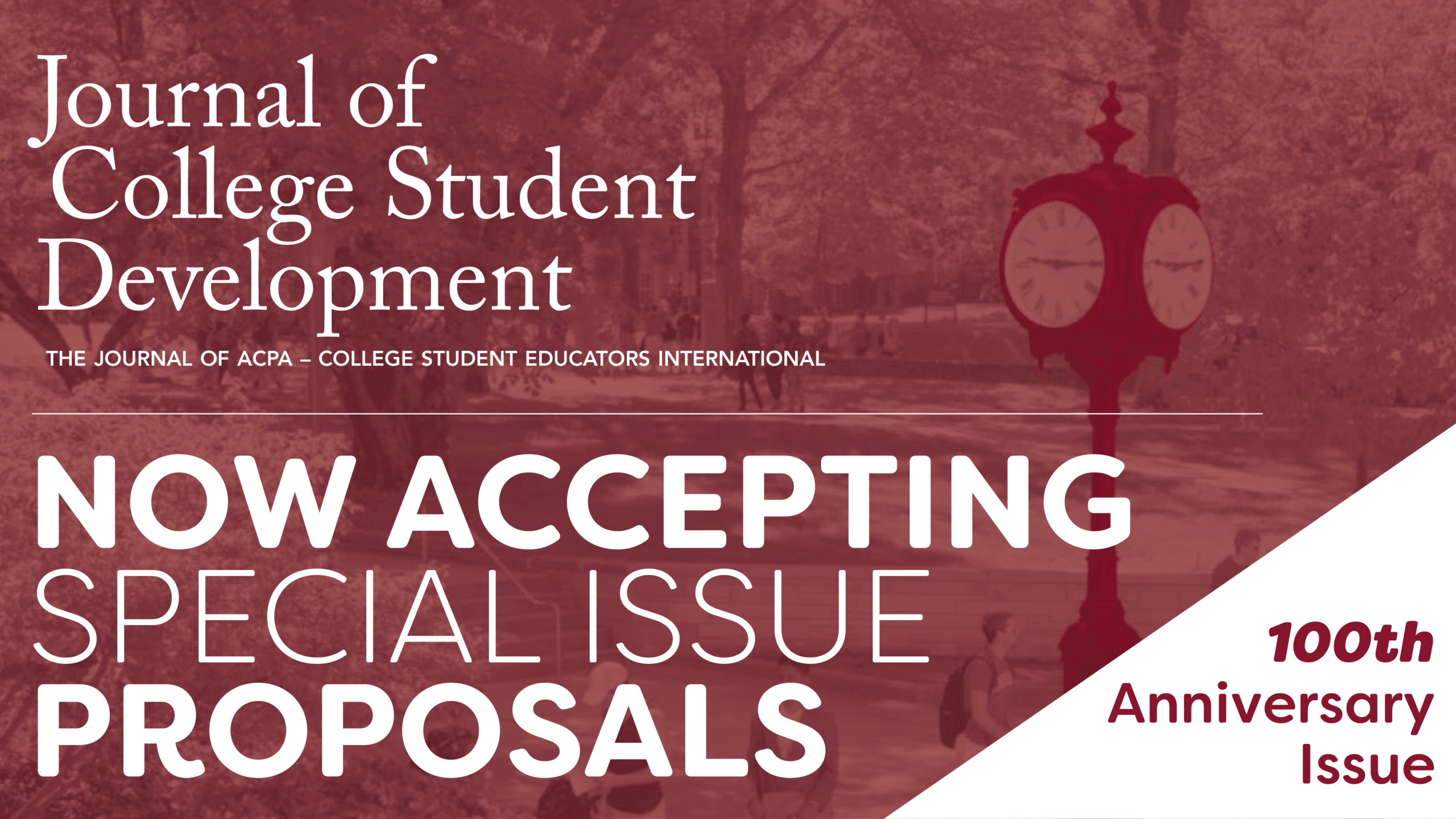 Seeking Proposals: JCSD Special Issue: ACPA 100th Anniversary