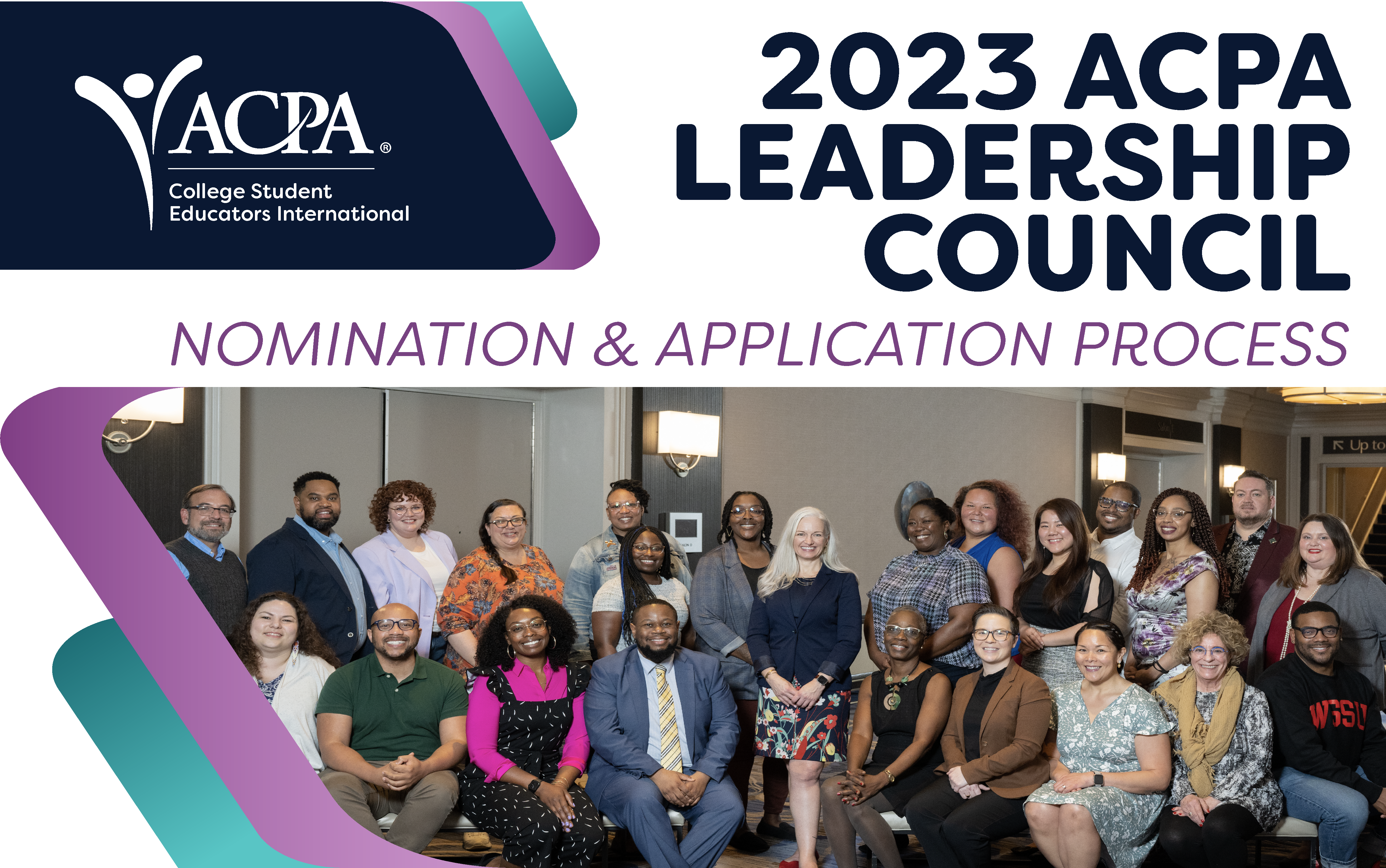 2023 ACPA leadership council nomination & application process. photo of the governing board smiling at the camera