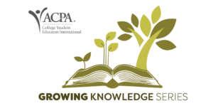 Growing Knowledge Series logo featuring an open book with a sprout, small tree and large tree growing out from from the open book.