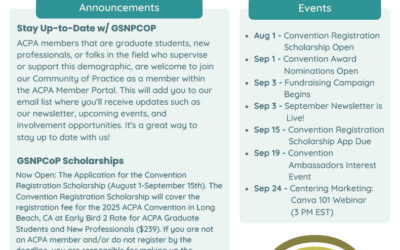 GSNP August and September Events Calendar