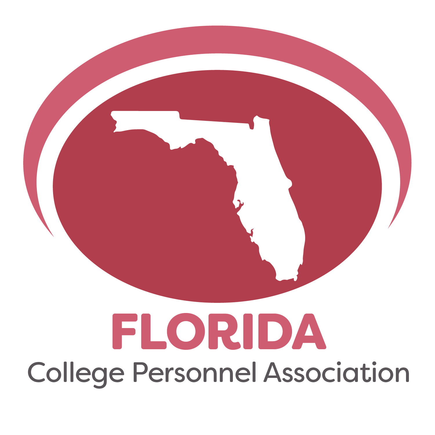 Georgia College Personnel Association logo featuring a peach inside of the state of georgia