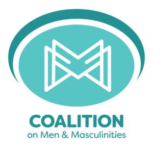 Coalition on Men & Masculinities logo featuring a bowtie instead of an oval