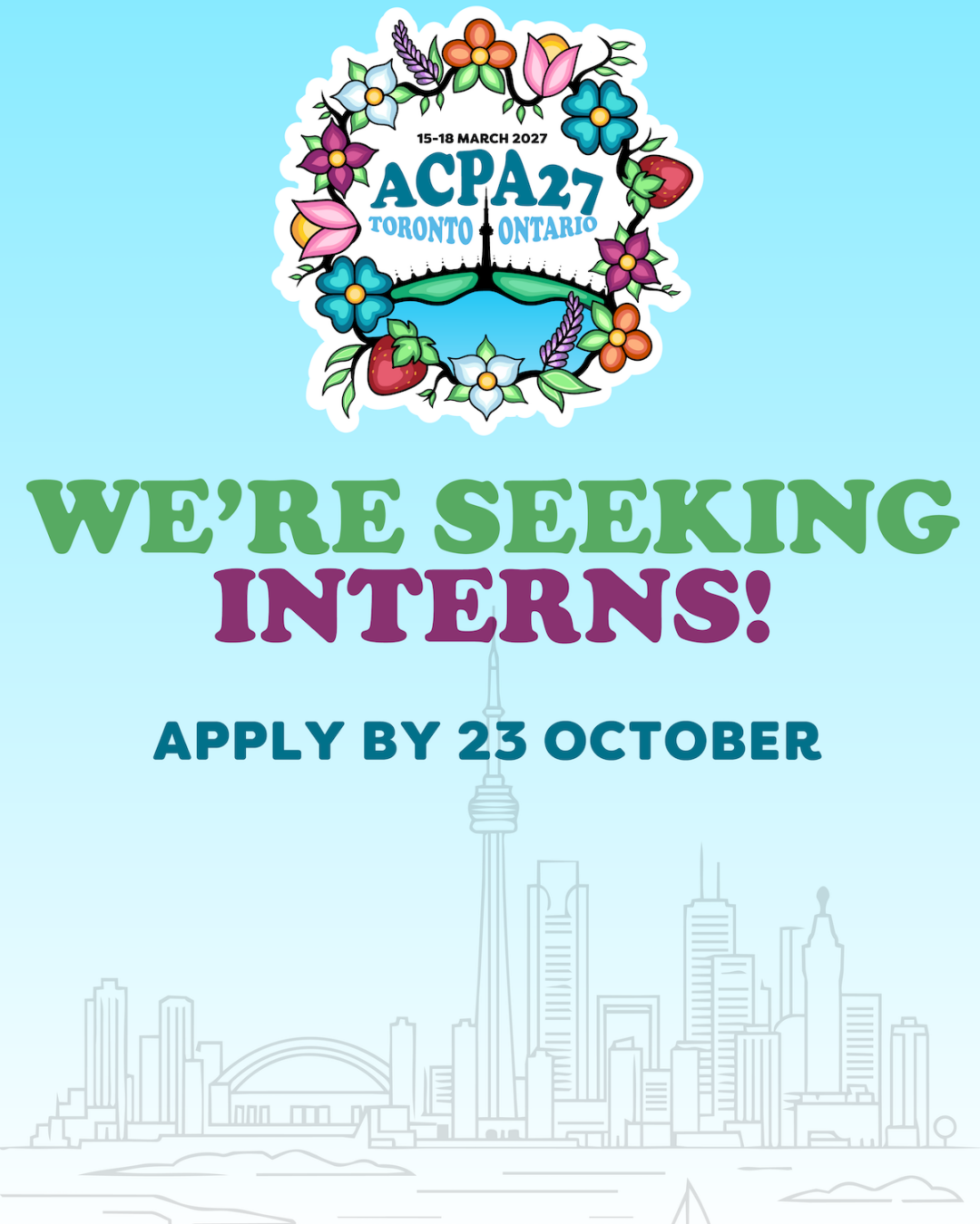 Seeking ACPA27 Master’s Student Interns